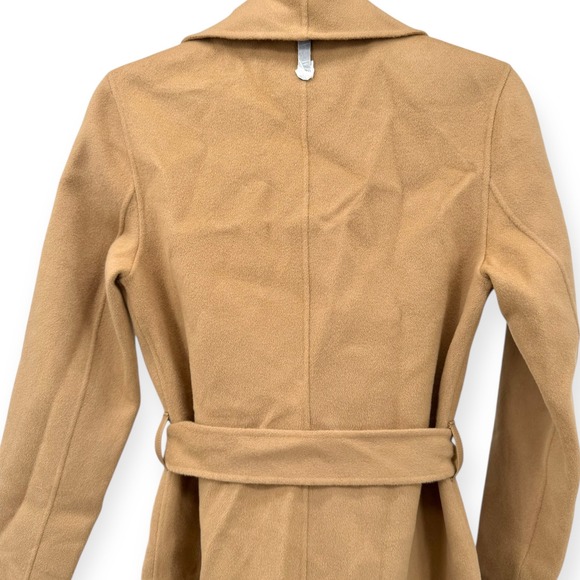 NWT Mackage Mai Lightweight Wrap Wool Coat in Light Camel $1,090 - Size Small - Picture 12 of 15